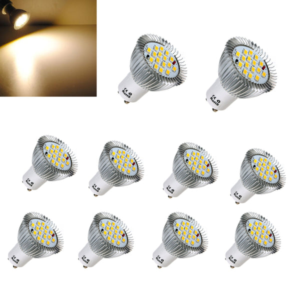 10X GU10 6.4W 16 SMD 5630 LED Warm White Spot Bulb 85-265V