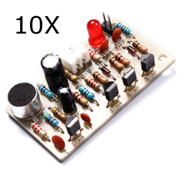 10Pcs Voice Control Clap Switch Kit High Sensitive LED Rhythm Bistable Switch DIY Kit