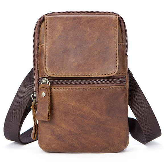 Genuine Leather Casual Vintage Single Shoulder Crossboby Bag For Men