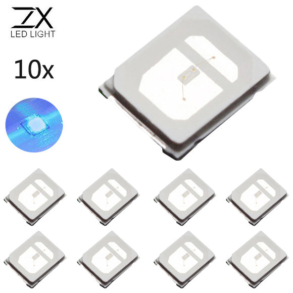 ZX 10pcs 0.2W SMD2835 Blue Light Plant Growing DIY LED Lamp Chip Garden Greenhouse Seedling Lights