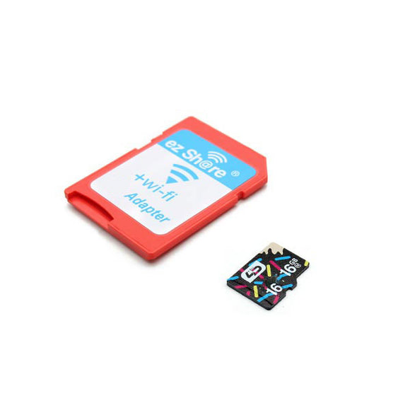EZShare WiFi Wireless Full-sized Memory Card Adapter With LD 16GB Class 10 TF Memory Card