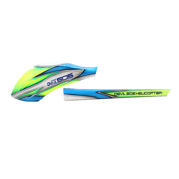 ALZRC Devil Fast 505 RC Helicopter Parts Canopy Glass Fiber Head Tail Carbon Fiber