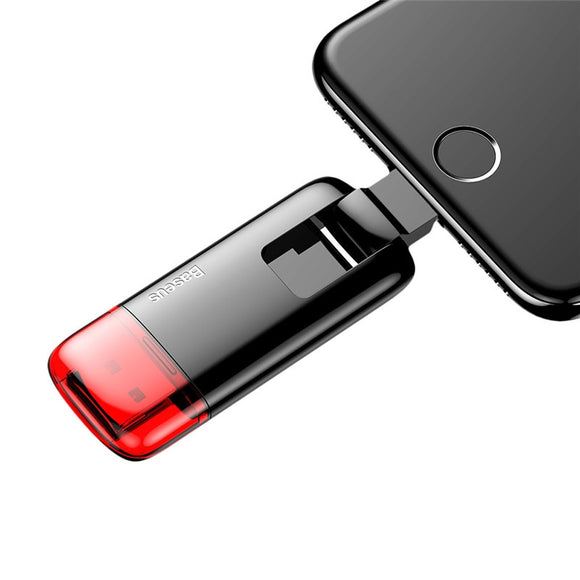 Baseus Red Obsidian Z1 32G 64G U Disk Micro USB OTG U Disk for iPhone 8 iPhone X Samsung Xiaomi