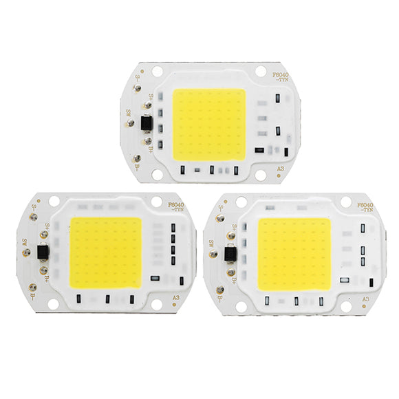 LUSTREON 10W/20W/30W Pure White COB LED Light DIY Chip Supplied by Battery Solar Panel