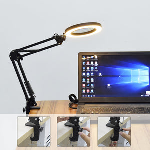 Lighting LED 5X 500mm Magnifying Glass Desk Lamp with Clamp Hands USB-powered LED Lamp Magnifier with 3 Modes Dimmable