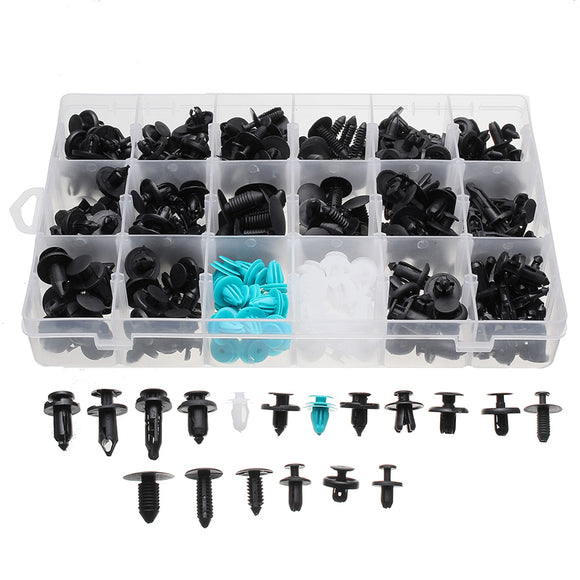 299Pcs 18 Size Automotive Car Plastic Pushpin Rivet Trim Clip Assortment Kit