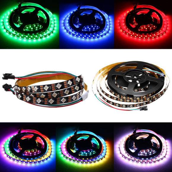 DC5V 1M 2M 12W 24W WS2812 IC SMD5050 Module Bead Tilt 45 Non-waterproof RGB LED Strip Light