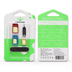 LENTION SIM Card Adapter Standard Nano Micro Sim Card For iPhone Smartphone