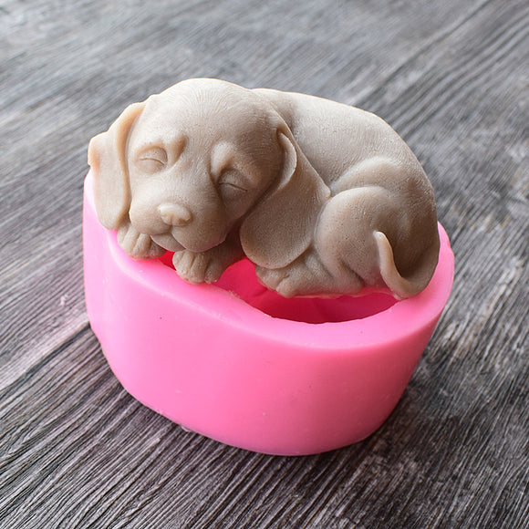 Food Grade Silicone Cake Mold DIY Chocalate Cookies Ice Tray Baking Tool Cute Dog Shape