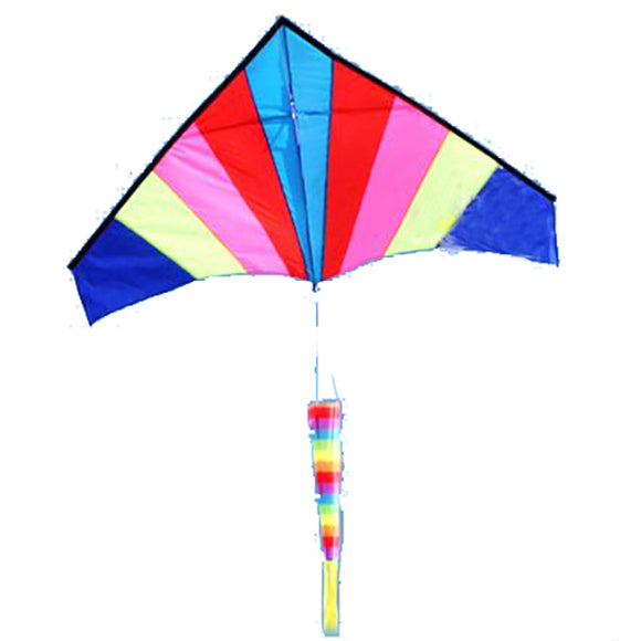 Outdoor Multicolor Nylon Triangle Flying Kite With 100M Line