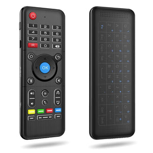 H1 2.4G Wireless White Backlit Dual Keyboard Full Touchpad Air Mouse Airmouse IR Learning Key