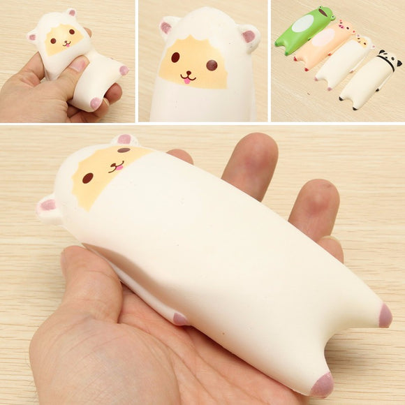 Squishy Frog Panda Tiger Bear Sheep Cute Kawaii Soft Toy 14*6*2cm Hand Pillow Gift Decor