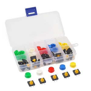 Colorful Key Press Button Module Push Buttons Switch Module Set High Level Output-5PCS Each Color