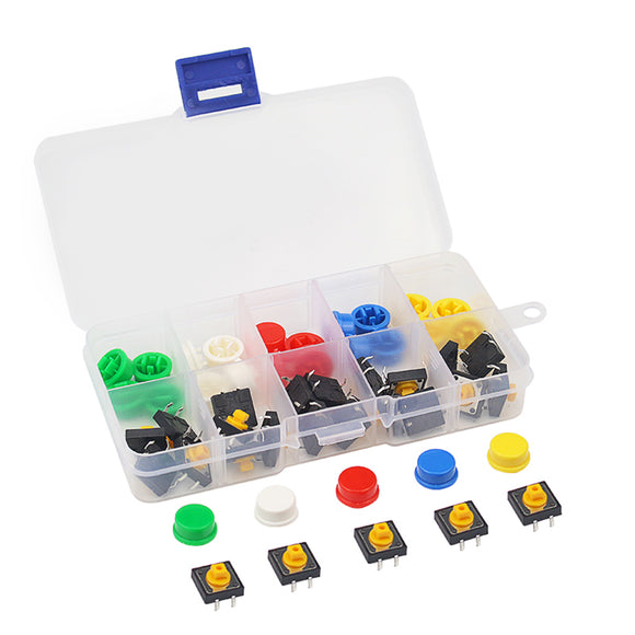 Colorful Key Press Button Module Push Buttons Switch Module Set High Level Output-5PCS Each Color