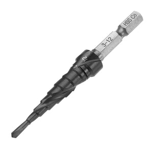 Drillpro HRC89 AlTiN Coating Step Drill Bit 3-12mm HSS M35 Cobalt Step Cone Drill Bit Hole Cutter