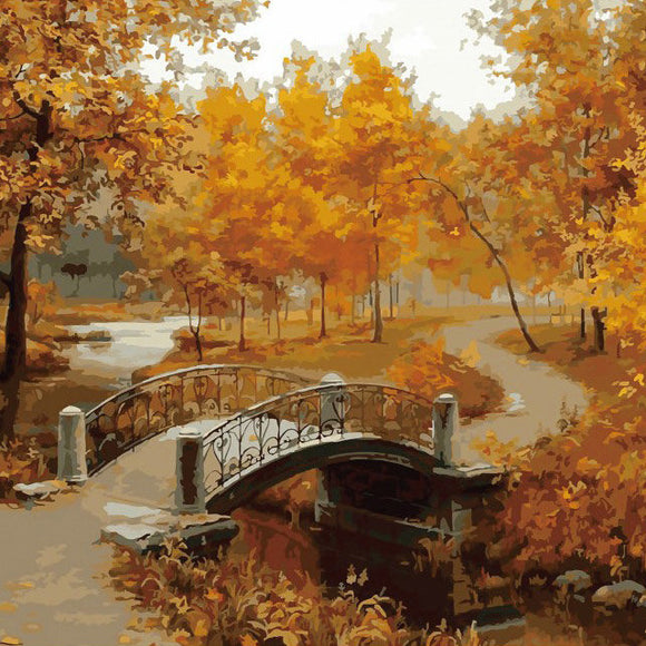 DIY Frameless Painting The Autumn Wind Is Soughing Linen Canvas Oil Painting Paint Paper Art