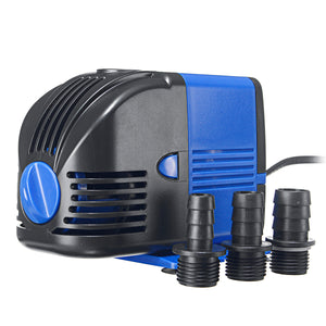 Submersible Water Pump Ultra Quiet Water Pump Fountain Pump with Power Cord Nozzles for Fish Tank Pond Aquarium