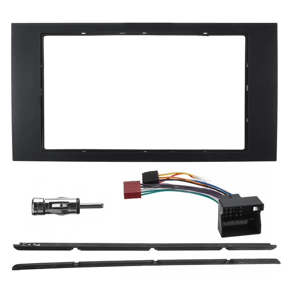 2-Din Black ABS CD Surround Wiring Adaptor Facia Panel Ford Car Stereo Fascia Fitting Kit