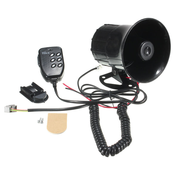 115db Car Motorcycle Megaphone Speaker Audio 6 Sound Siren Horns with MIC