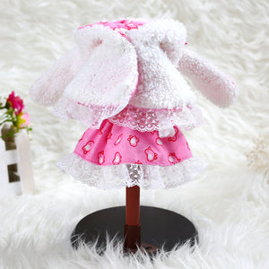 BBGirl 30cm 35cm BJD Doll Dress Rabbit Hood Party Fashion Clothes DIY Accessories Toy
