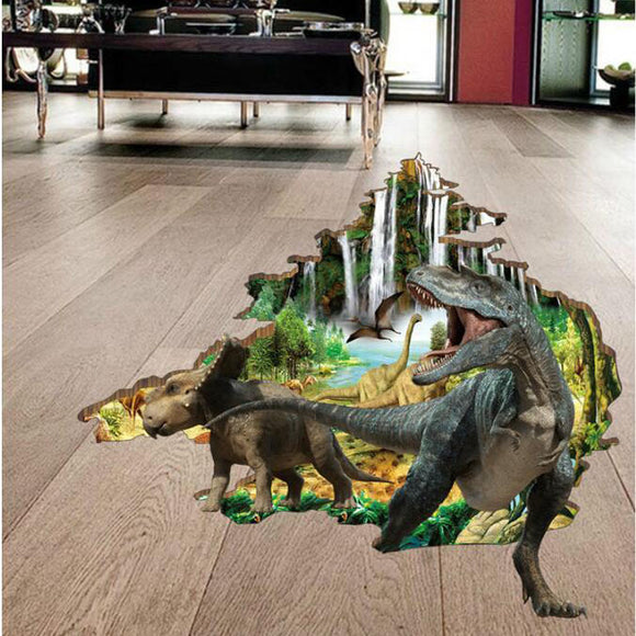 Miico 3D Creative PVC Wall Stickers Home Decor Mural Art Removable Dinosaur Decor Sticker