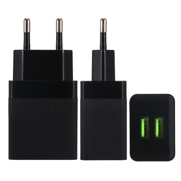 EU 5V 2.4A Dual USB Charger Power Adapter For Smartphone Tablet PC