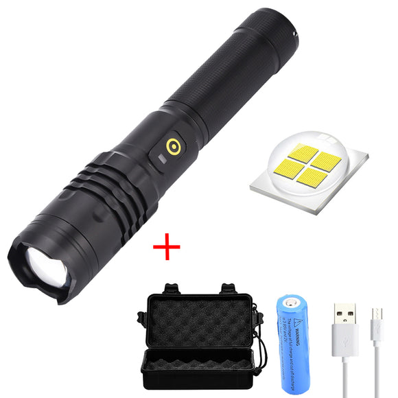 XANES XH-P50 1000 Lumens LED Zoomable Flashlight 18650 Battery USB Rechargeable 3 Modes Work Lamp
