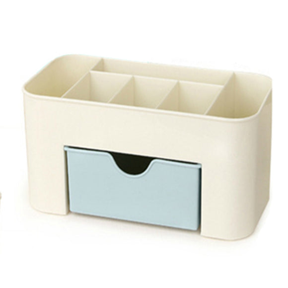 Plastic Desk Table Storage Box Case Storage Baskets for Cosmetics Home Office
