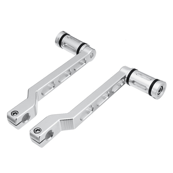 Chrome Edge Cut Heel/Toe Shift Lever with Shifter Pegs For Harley Touring Softail Motorcycle