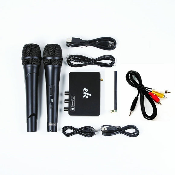 EK1-K2 Karaoke Wireless Microphone Mixer Echo Machines System