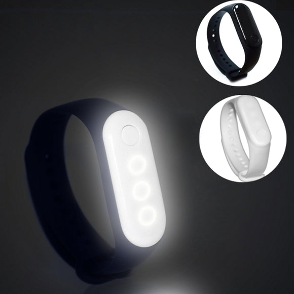 LUSTREON Colorful LED Glowing Wristband Bracelet Detachable 10 Modes Sports Band Night Light