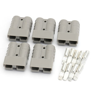 5Pcs 600V 50A 50Amp Anderson Style Grey Plug Connector Carvan Charger Battery Connector