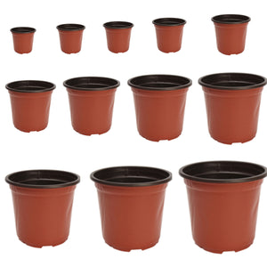 100Pcs Plastic Garden Nursery Pot Flower Terracotta Seedlings Planter Containers Set