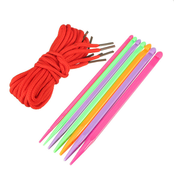 7pc Plastic Crochet Hooks Knitting Needles Set DIY Tools Set