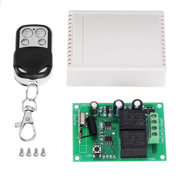 12V 2 Way 4 Button Wireless Remote Control Switch Relay Receiver Garage Door Shutter LED Jog