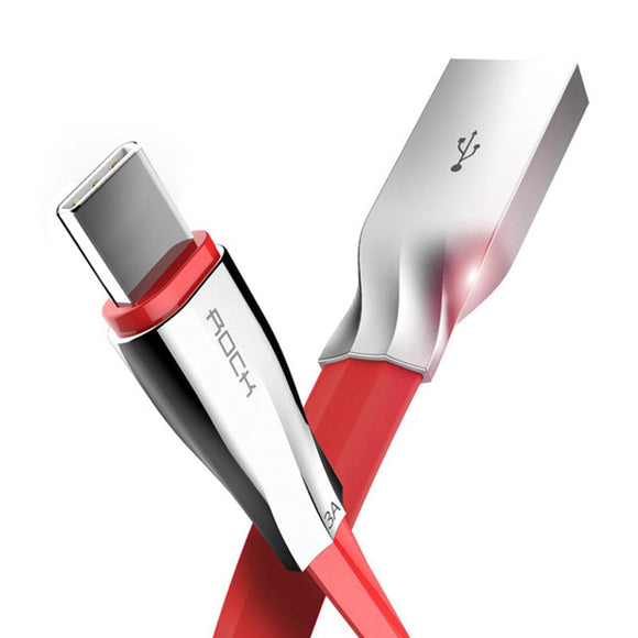 ROCK 3D Alloy 3A Type C Fast Charging Cable 1m For OnePlus 5 Xiaomi 6 Huawei P10 Samsung Note 8