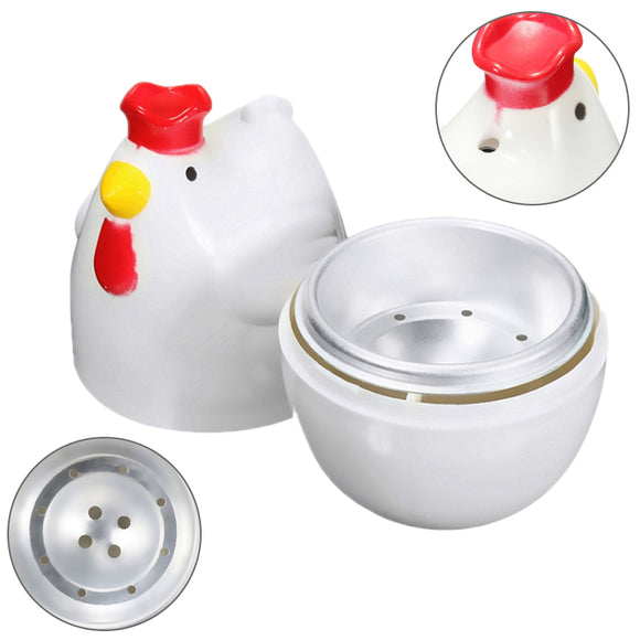 Home Chicken Shaped Microwave 1 Egg Boiler Steamer Cooker Kitchen Cooking Gadget Appliance