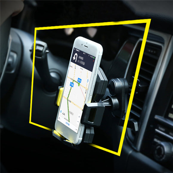REMAX RM-C14 Car Air Vent Mount 360 Rotation Adjustable Telescopic Base Safety Lock Phone Holder