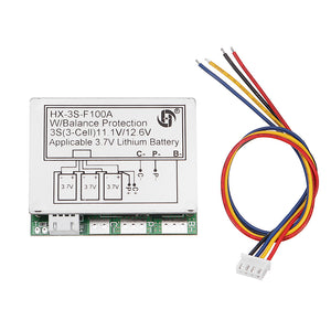 3S 11.1V High Current 100A 3.7V Lithium Battery Protection Board With Balance