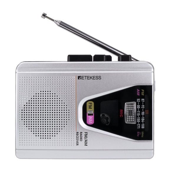 Retekess TR620 FM AM Radio with Cassette Playback Voice Recorder Tape Playback Loop Mode Switch