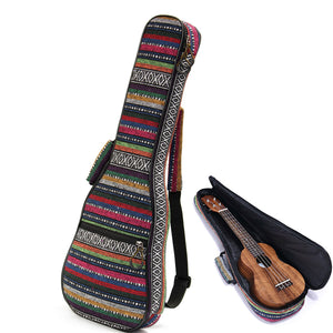 Soft Pad Cotton Folk Style Hand Portable Bag Case Cover for 23 inch Ukulele
