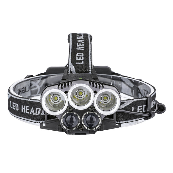 OUTERDO USB Rechargeable Headlamp Battery Work Lamp Camping Hunting Emergency Lantern