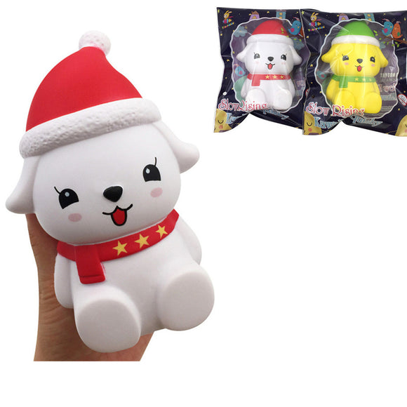 Taburasaa Christmas Dog Squishy 12*5CM Licensed Slow Rising With Packaging