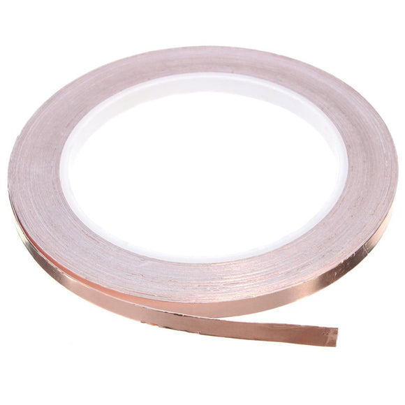 6mmx20m Adhesive Copper Foil Tape EMI Shielding Guitar Slug and Snail Barrier