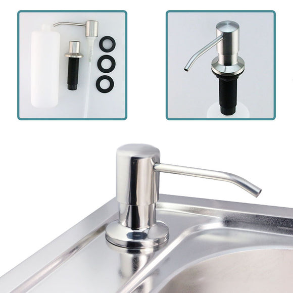 Stainless Steel Kitchen Sink Countertop Soap Dispenser Built in Hand Soap Dispenser Pump