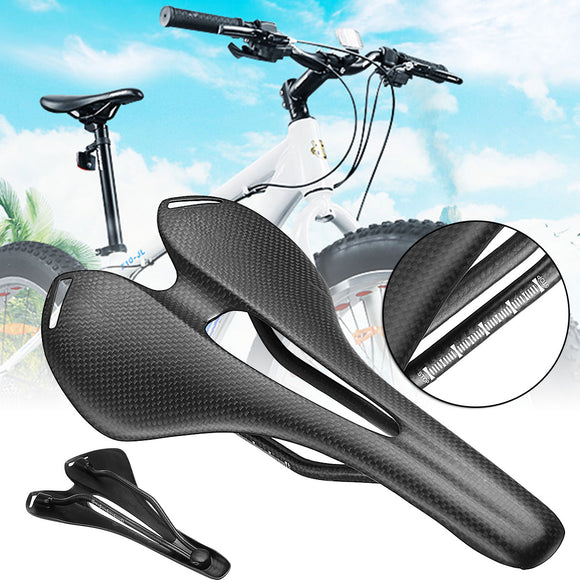 BIKIGHT Carbon Fiber Bike Bicycle Saddle Seat Hollow 3K Matte Ultralight Cycling Saddle Xiaomi