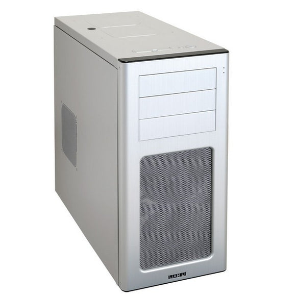 Lian-li pc-7H Silver , midi tower , no psu ( bottom placed design - reversable for psu fan to face up or down )