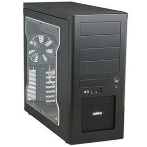 Lian-li pc-8NWX , midi tower , all black , windowsed side panel , No psu