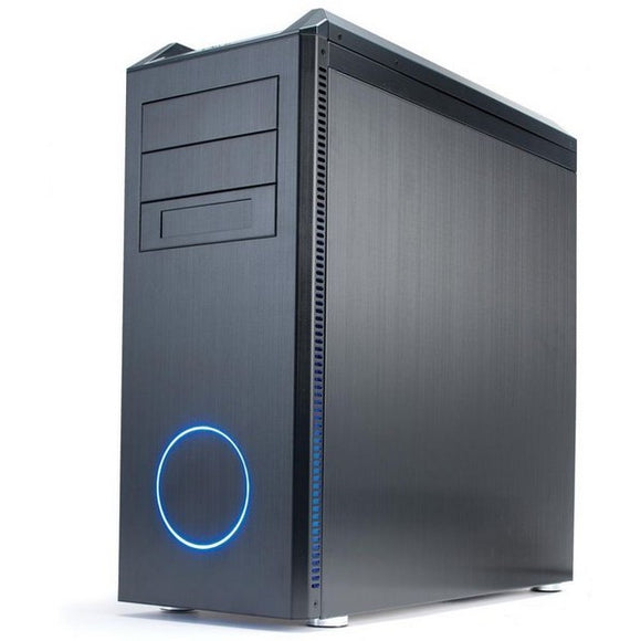 Lian-li pc-B25F blue ring , midi tower , Black with cold blue ring design , No psu