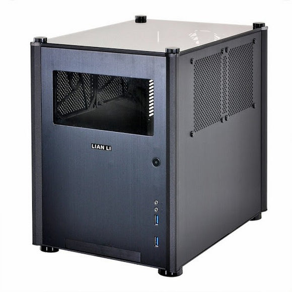 Lian-li pc-Q36W Black mini-itx chassis , with Windowed top+front panel , slide-removable side/front panel